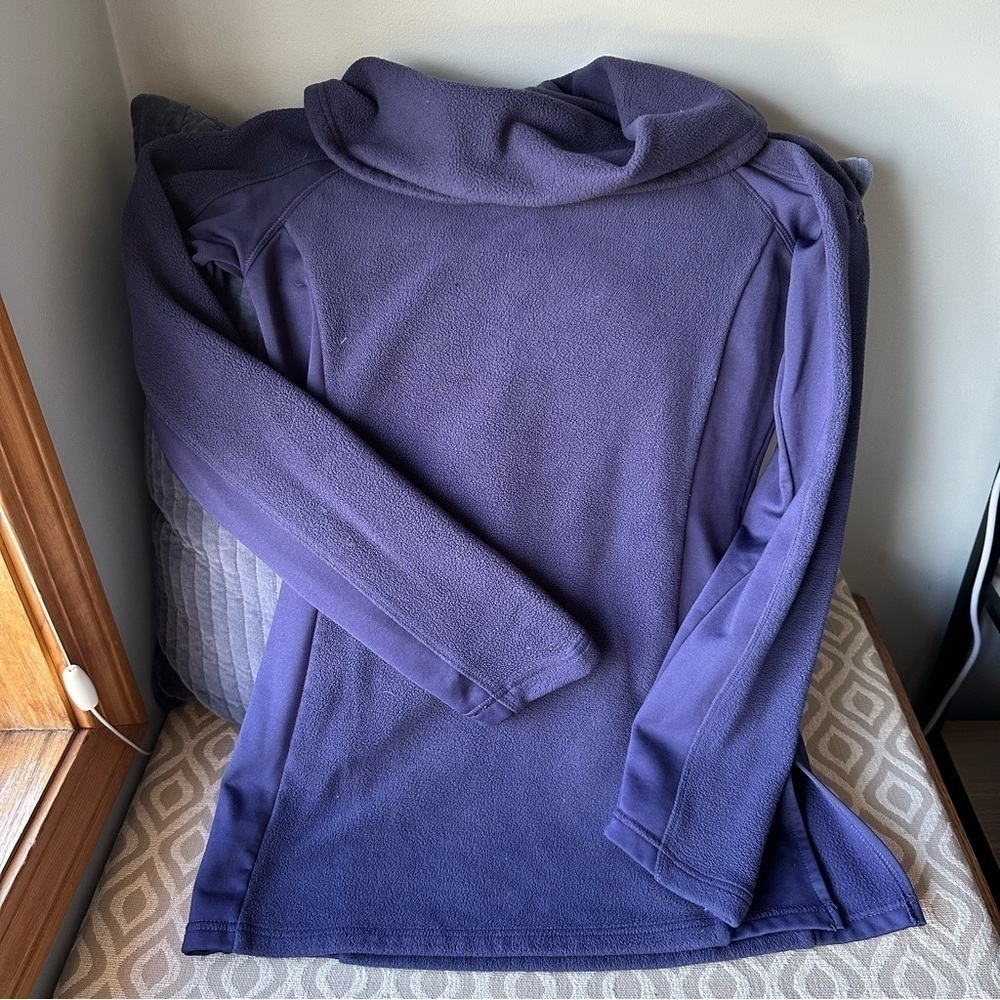 Columbia Purple Fleece Cowl Neck sz xs​​​​​​​​​​​​​​​​​​​​​ - Picture 3 of 9